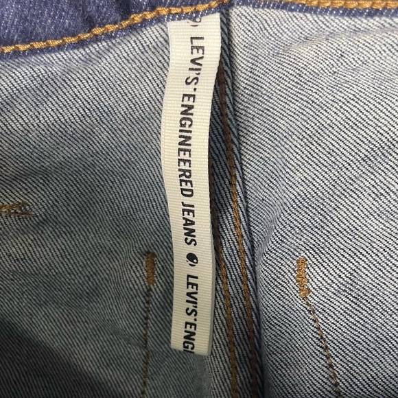 Levi’s Jeans Womens 26 Engineered Baggy Tapered Cropped Dark Wash Denim Casual - Picture 8 of 10